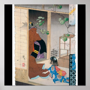 Ancient Japanese Demon Painting Poster