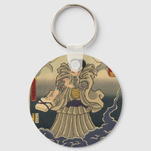 Ancient Japanese Painting of Giant Toad Key Ring