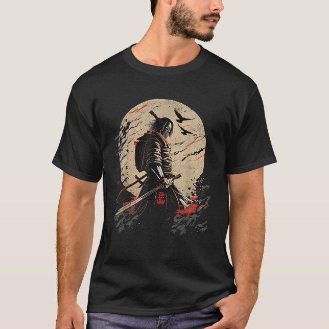 Ancient Japanese Samurai Bushido Code Warrior Gift T-Shirt (Front)
