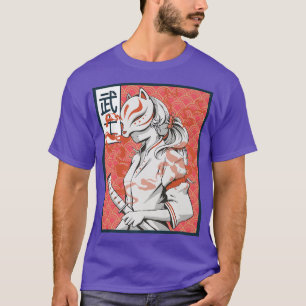 Ancient Japanese Samurai Mask Ancient Female Japa T-Shirt