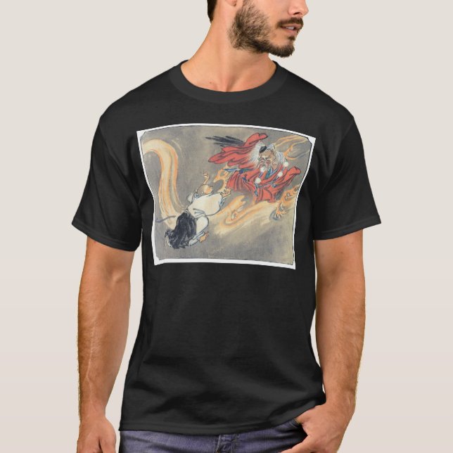 Ancient Japanese Tengu Demon Painting T-Shirt (Front)