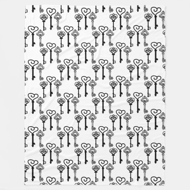 Ancient keys Fleece Blanket, Large (Front)