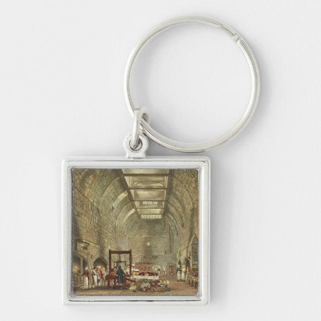 Ancient Kitchen, Windsor Castle, engraved by Willi Key Ring (Front)