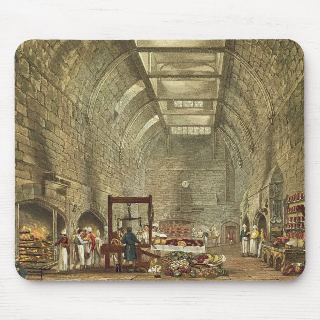 Ancient Kitchen, Windsor Castle, engraved by Willi Mouse Pad (Front)