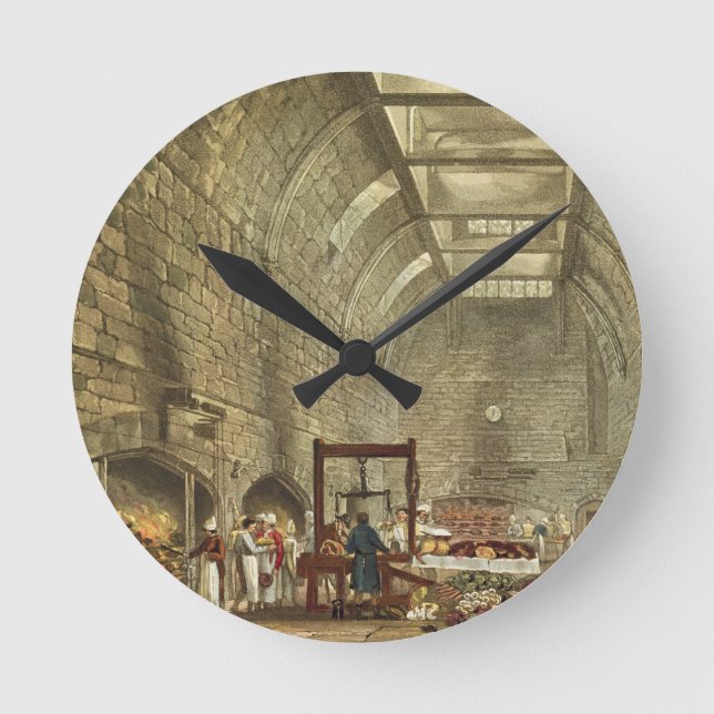 Ancient Kitchen, Windsor Castle, engraved by Willi Round Clock (Front)