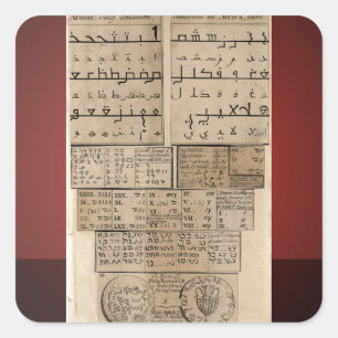 Ancient Languages Square Sticker