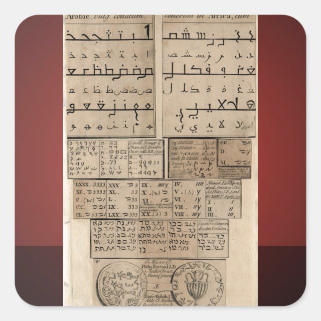 Ancient Languages Square Sticker (Front)