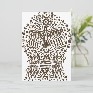 Ancient Legend: Giant Bird and Tribal Tents Thank You Card