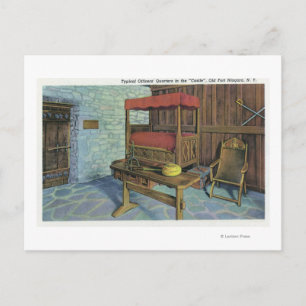 Ancient Lombardy Poplar Tree and French Castle Postcard