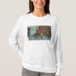 Ancient Lombardy Poplar Tree and French Castle T-Shirt