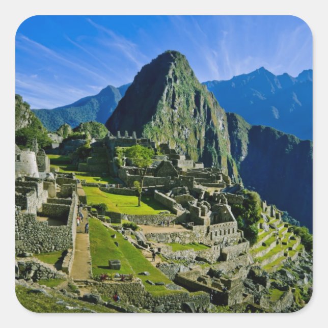 Ancient Machu Picchu, last refuge of the 2 Square Sticker (Front)