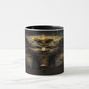Ancient Malice Egyptian Pharaoh Black Gold Mug