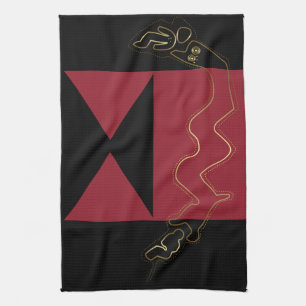 Ancient Man - Tribal Art Tea Towel