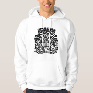 Ancient Maori Moko tribal tattoo design. Hoodie