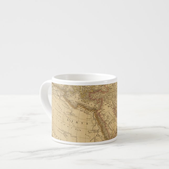Ancient Map Espresso Cup (Front Left)