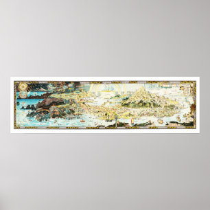 Ancient Map of Fairyland by Bernard Sleigh Poster