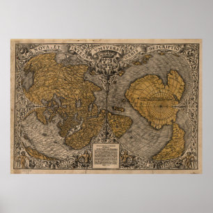 Ancient Map of The World (1531) Poster