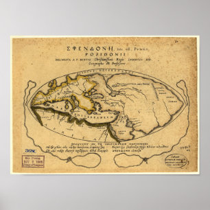 Ancient Map of the World - 1630 Poster