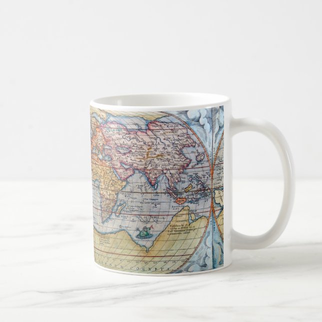 Ancient Map Of The World Coffee Mug (Right)