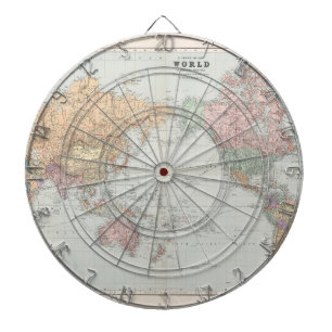 Ancient map of the world dartboard