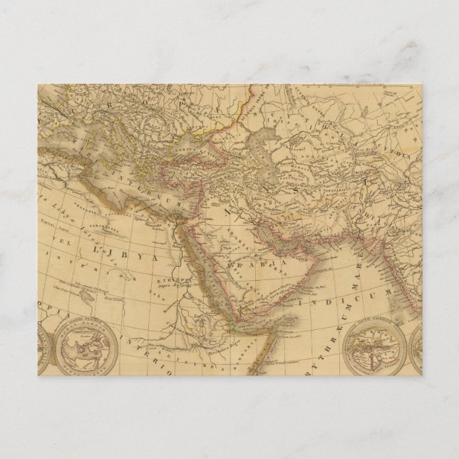 Ancient Map Postcard (Front)