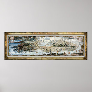 Ancient Mappe of Fairyland   Poster