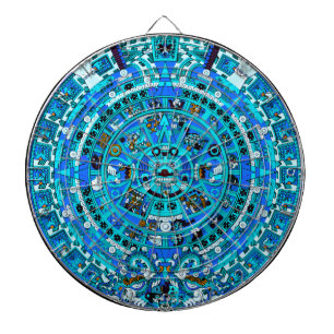 Ancient Maya Dartboard - Mayan Aztec Calendar Art