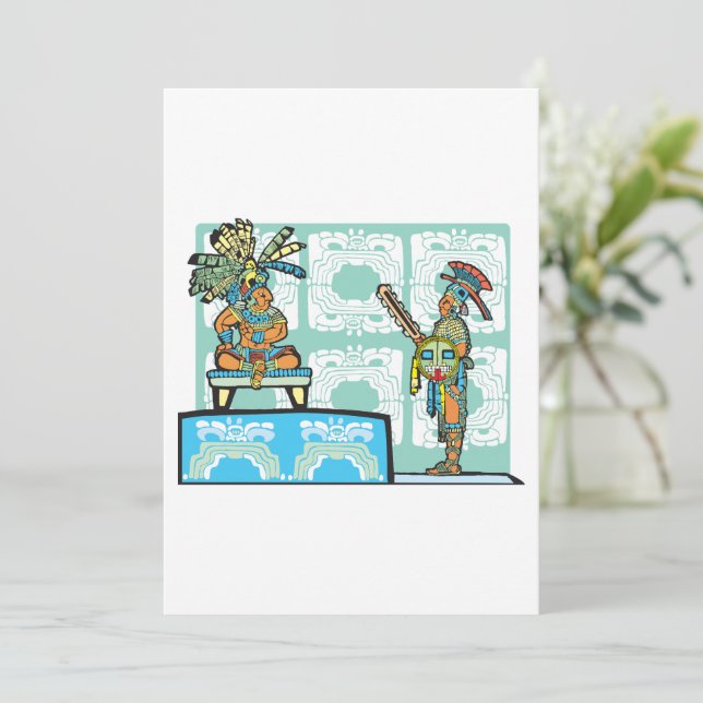 Ancient Maya King and Warrior Invitation (Standing Front)