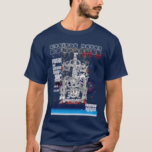 Ancient Mayan Astronaut Pacal T-Shirt (Front)