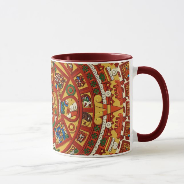 Ancient Mayan Aztec Calendar Coffee Mug Design ~ (Right)