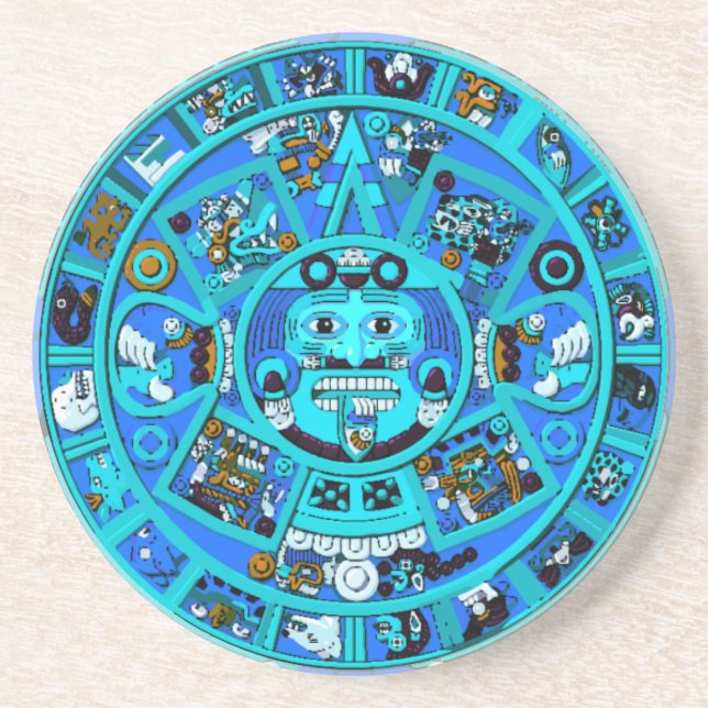 Ancient Mayan Aztec Symbol - End of World ?! Coaster (Front)