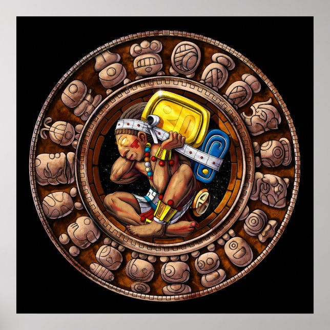 Ancient Mayan Calendar Poster (Front)