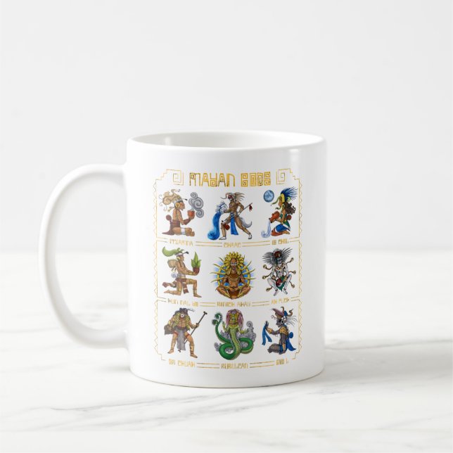 Ancient Mayan Gods Coffee Mug (Left)