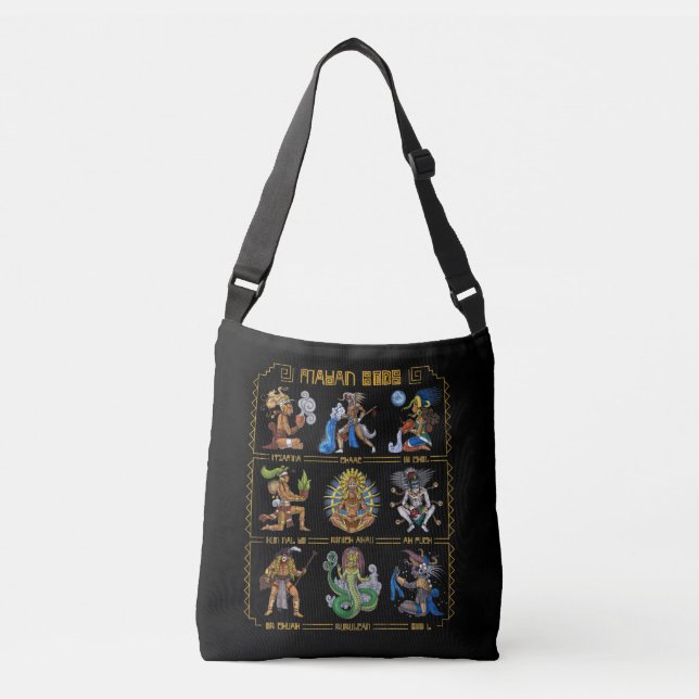 Ancient Mayan Gods Crossbody Bag (Front)
