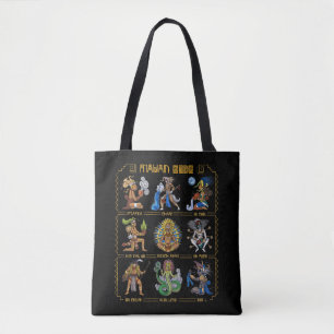 Ancient Mayan Gods Tote Bag
