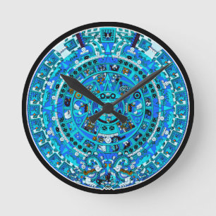 Ancient Mayan Maya Calendar Symbol Wall Clock ~