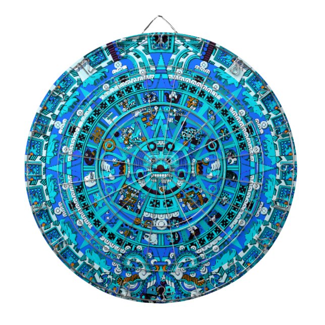 Ancient Mayan Prophetic Design Dartboard ~ (Front)