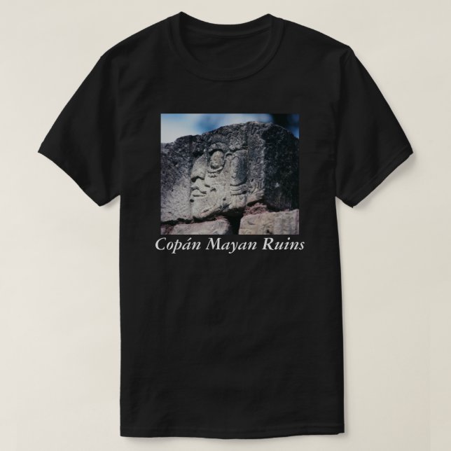 Ancient Mayan Ruins Copan Honduras Photo Designed T-Shirt (Design Front)