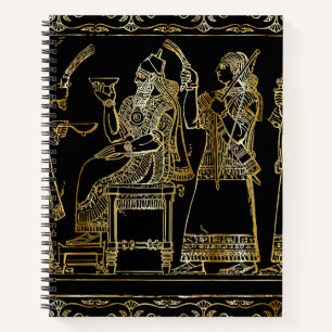 Ancient Mesopotamian Gold Relief Notebook
