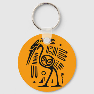 Ancient Mexican Motif Key Chain