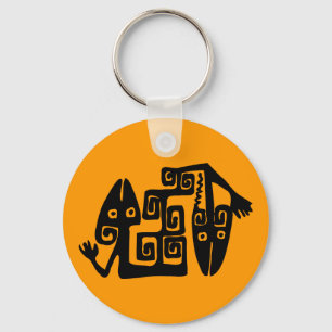 Ancient Mexican Motif Key Chain