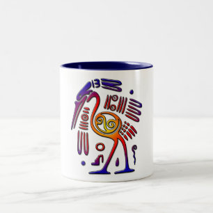 Ancient Mexico Design Two-Tone Coffee Mug