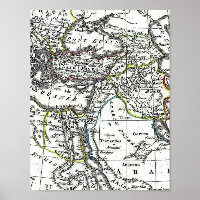 Ancient Middle East Map Poster (Front)