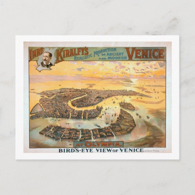 Ancient & Modern Venice at Olympia Aerial View Postcard (Front)