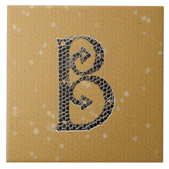 Ancient Monogram Letter B Ceramics Tile (Front)