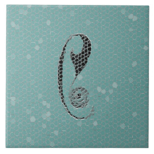 Ancient Monogram Letter C Ceramics Ceramic Tile