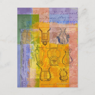 Ancient Musical Instruments Postcard