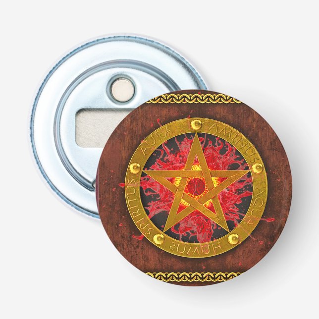 Ancient Mystical Tome of Magic Spells & Potions I Bottle Opener (Front)