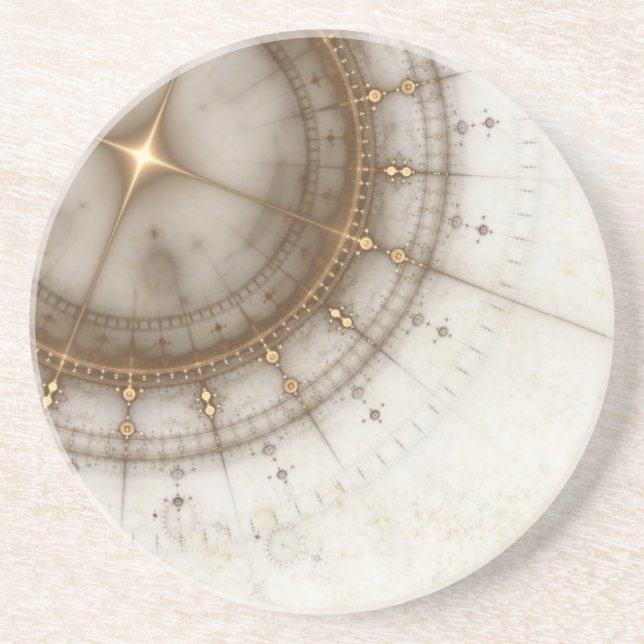 Ancient Nautical Chart, Grunge Coaster (Front)