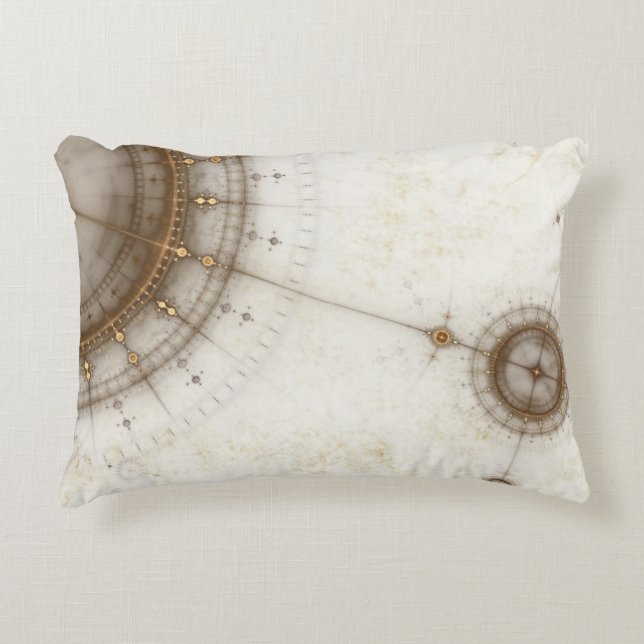 Ancient Nautical Chart, Grunge Decorative Cushion (Front)